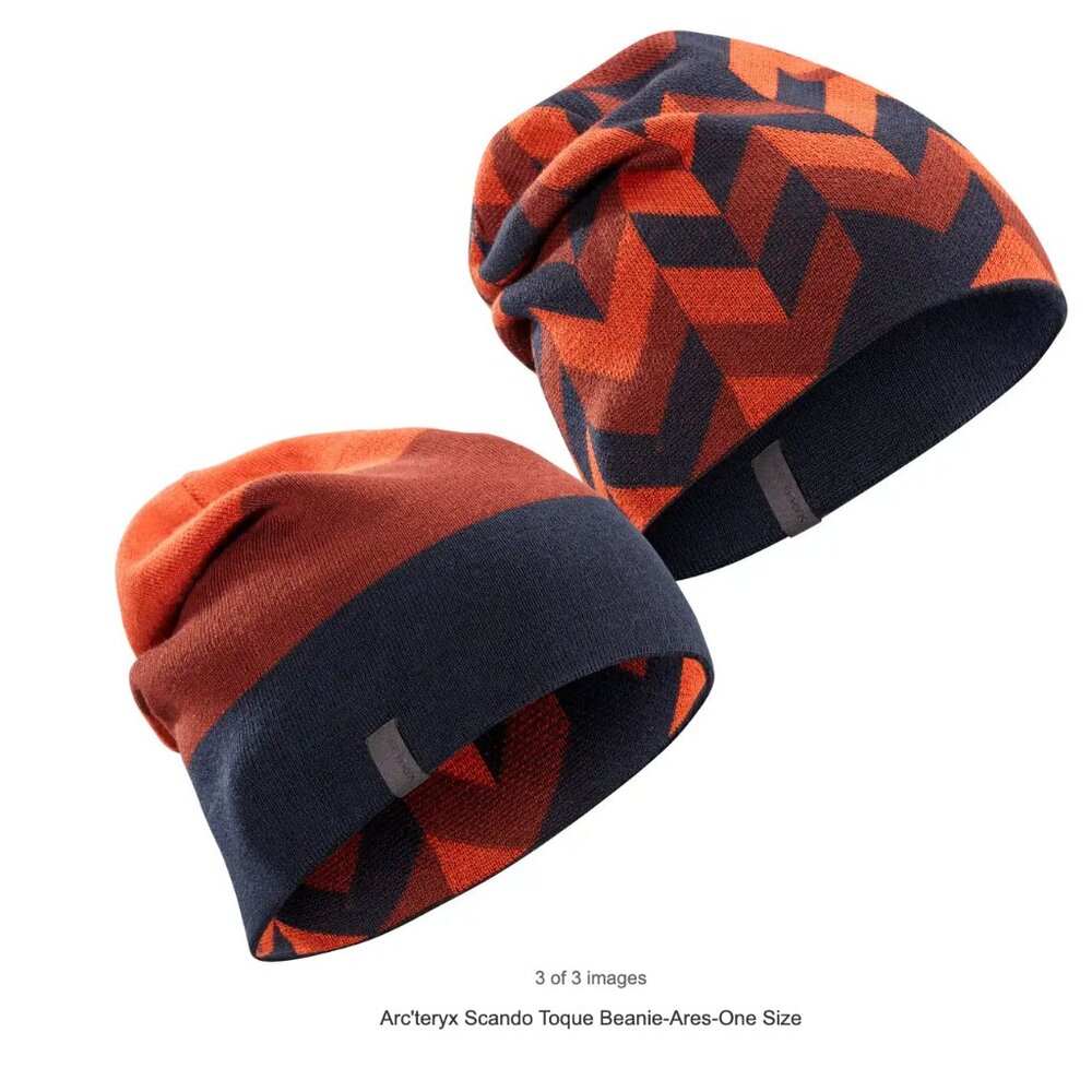 ⭐️ Arc'teryx - NWOT - Scando Toque - Orange and Navy